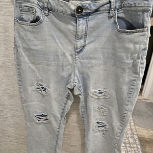 Cato Light Blue Ripped Skinny Jeans